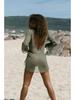 European & American 2025 Summer Knitted Beach Cover-up Dress - Sexy, Hollow-out Vacation Style for Women