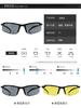 2PCS Night Vision Sun Protection Glasses Men Anti-Glare Driving Goggle Half Frame Polarized Sunglasses for Driver UV400