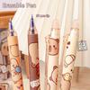 6Pcs Cute Capybara Erasable Pen Blue Ink Writing Smooth Quick-Drying Pens School Office Accessories Students Stationery Gift