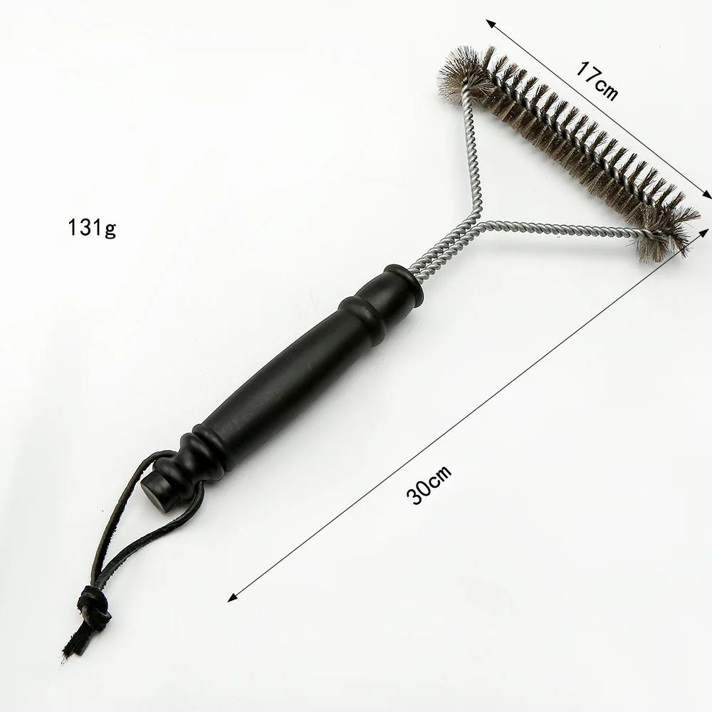 Аксессуары для барбекю Чистящие щетки Инструмент Гриль Барбекю Нержавеющая сталь Щетина Антипригарный Мощный Грилинг Кухонные щетки