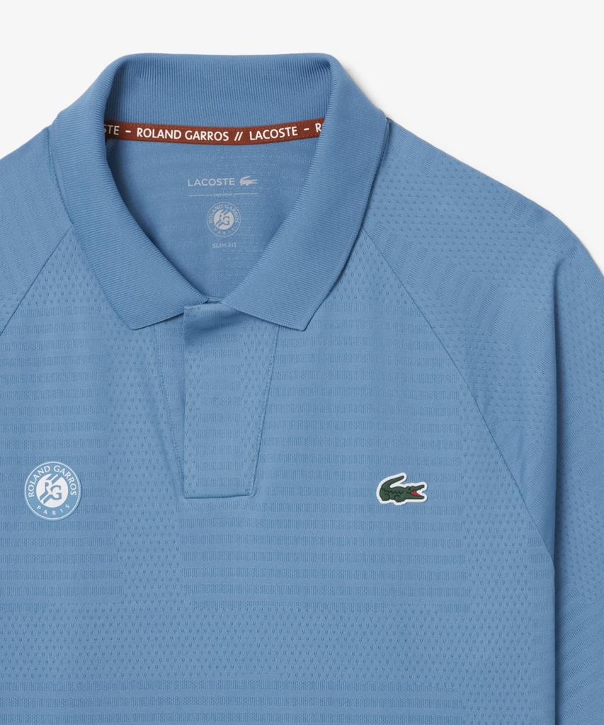 LACOSTE Men'S Roland Garros Aop Modified Collar Polo Shirt Dh0333-56G Jbk