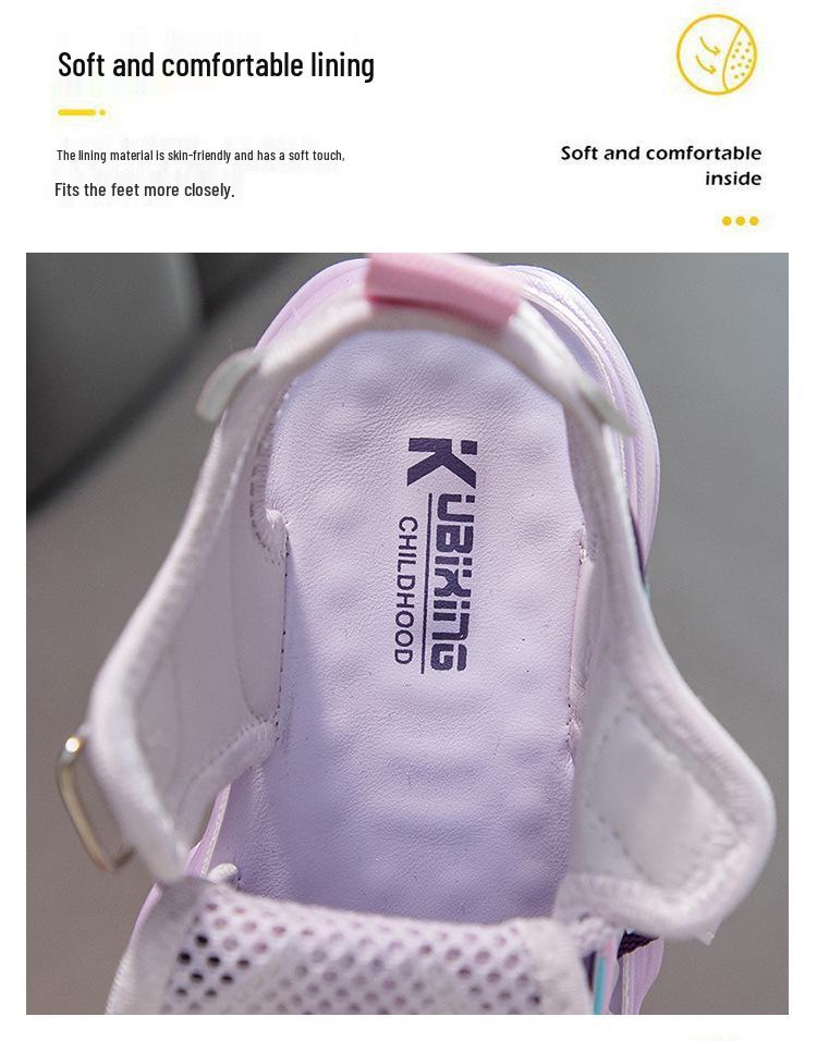 Детские нескользящие спортивные сандалии с закрытым носком на липучке - Мягкая подошва, пляжная обувь для мальчиков и девочек, от малышей до детей постарше