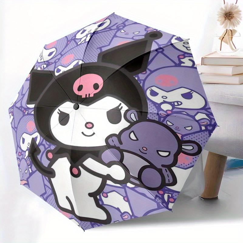 1pc Kuromi Automatic Opening and Closing Umbrella, Lightweight 3-Fold, With Cute Cartoon Characters, Suitable for Home, Outdoor and Daily Use, Lively