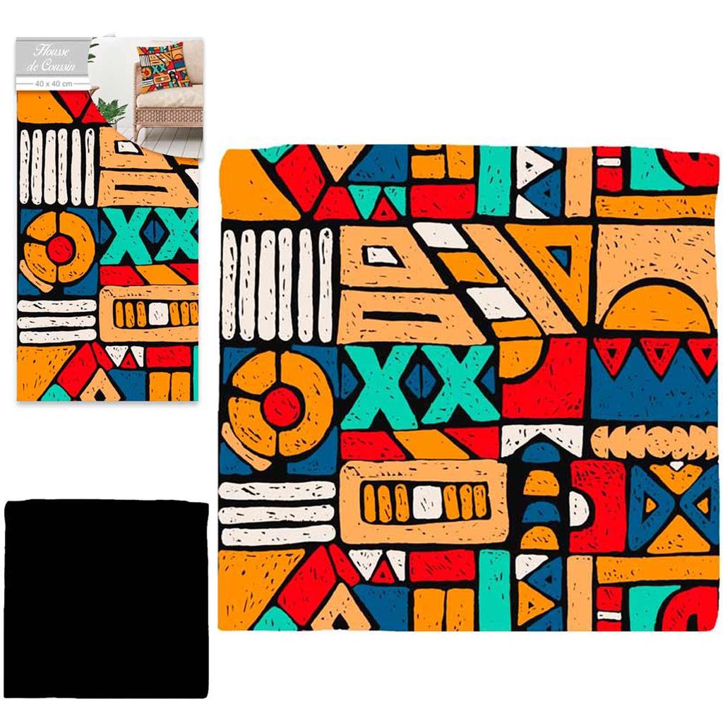 Les Trésors De Lily [Q5513] - Дизайнерский чехол на подушку "Бохо" мультиклор (этник) - 40х40 см