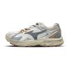 Racer S Cushioning, Abrasion Resistant, And Resilient Properties Low Top Running Shoes Unisex Silver Brown Mizuno D1GH253501