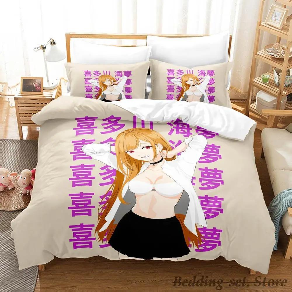 Marin Kitagawa Bedding Set Single Twin Full Queen King Size Bed Set Adult Kid Bedroom Duvetcover Sets Anime Parure de lit