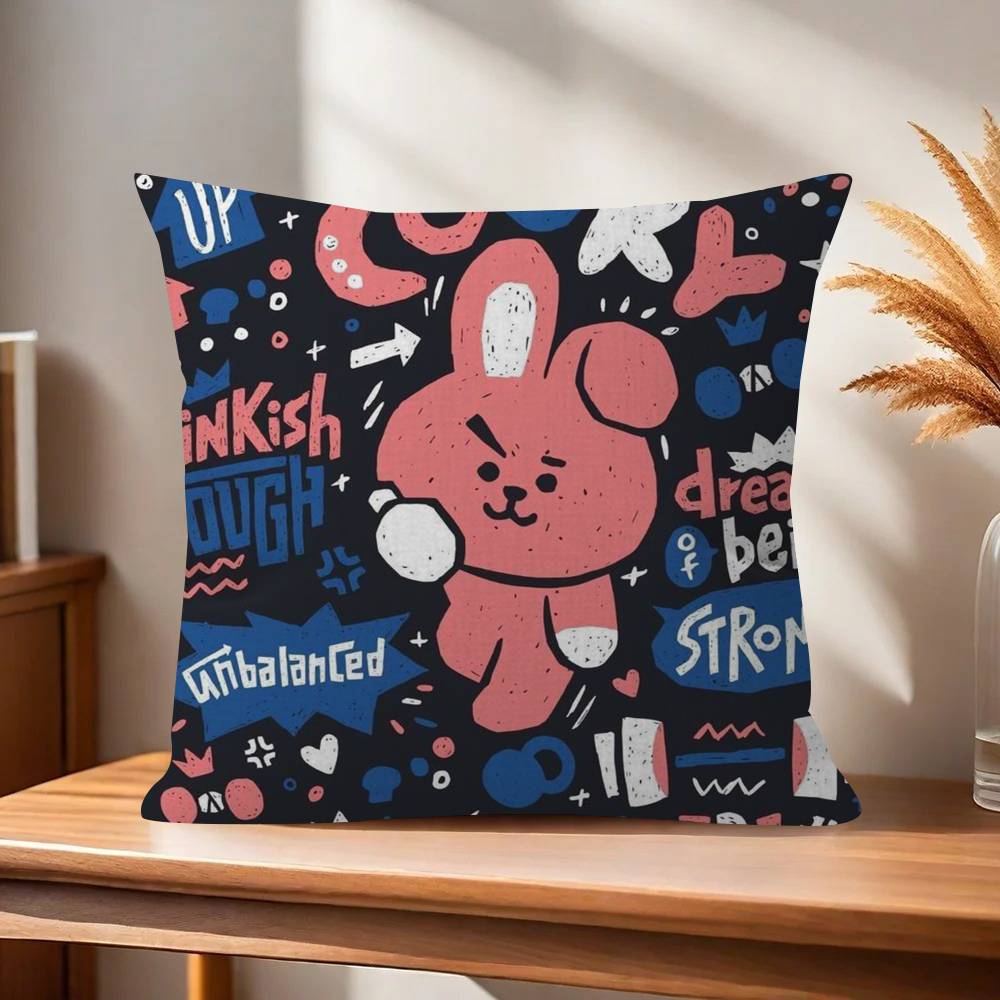 Office Cushion Pillowcase Car Cushion CoverXCM Lumbar Pillowcase Sofa Pillowcover Cute Bbts Anime