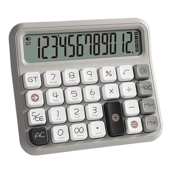 Настольный калькулятор, голосовой/бесшумный, на батарейках, 12-значные квадратные кнопки, большой ЖК-дисплей, портативный студенческий финансовый калькулятор, офисные принадлежности