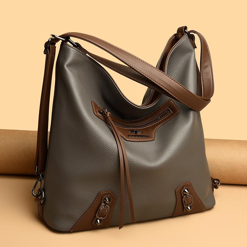 Большая вместительная многослойная сумка через плечо, женская модная сумка через плечо