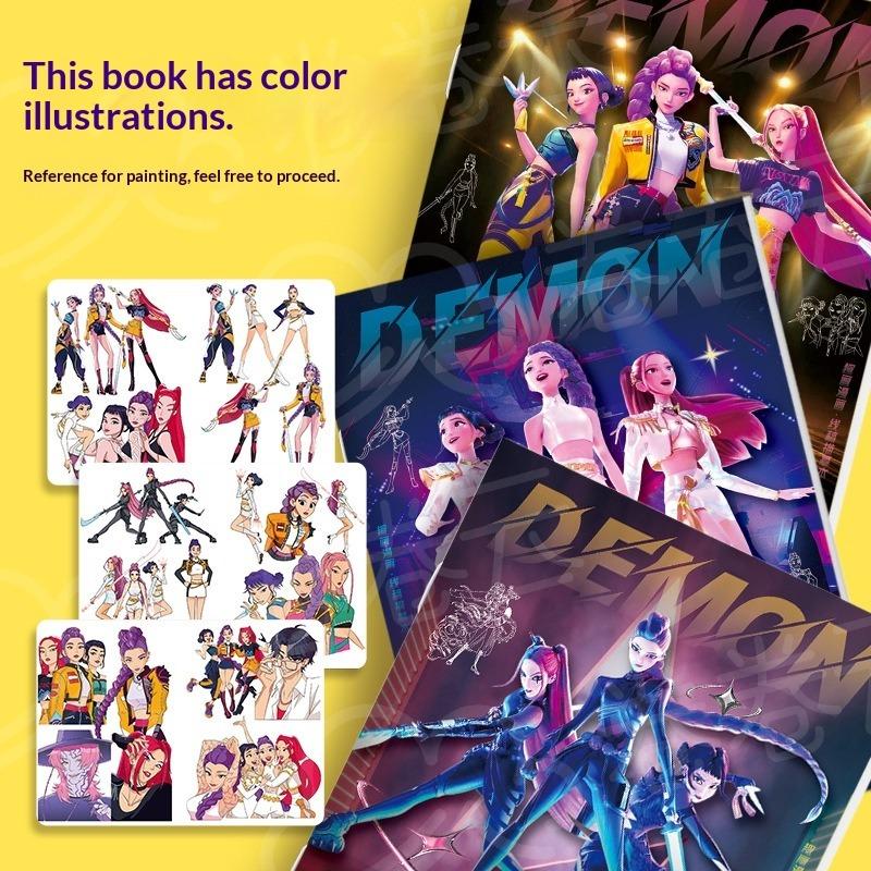 Animation Peripheral Picture Book Peripheral Coloring Line Draft Children's Album Coloring Painting