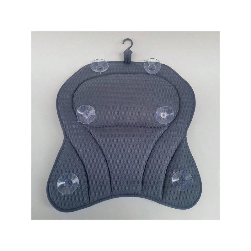 1 шт. противоскользящая подушка для спа-ванны с присосками, 4D дышащая сетчатая ткань, мягкая толстая подушка, портативный и моющийся аксессуар для ванны для шеи и спины,