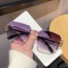Unisex Geometric Metal Frame Sunglasses With Tinted Ac Lenses For Trendy Street Style