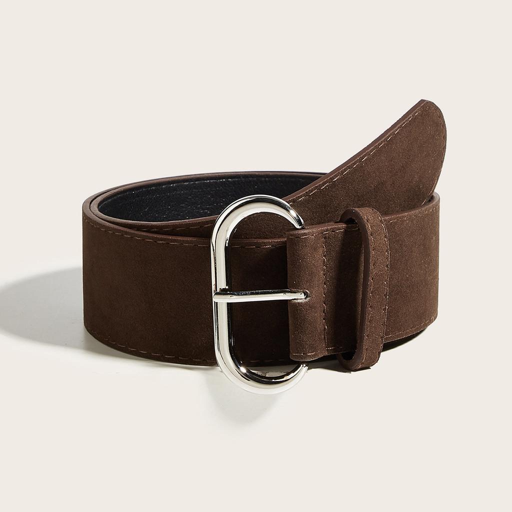 Уличный стиль Однотонный Замшевый Женский Повседневный Широкий Ремень Для Модных Женских Аксессуаров