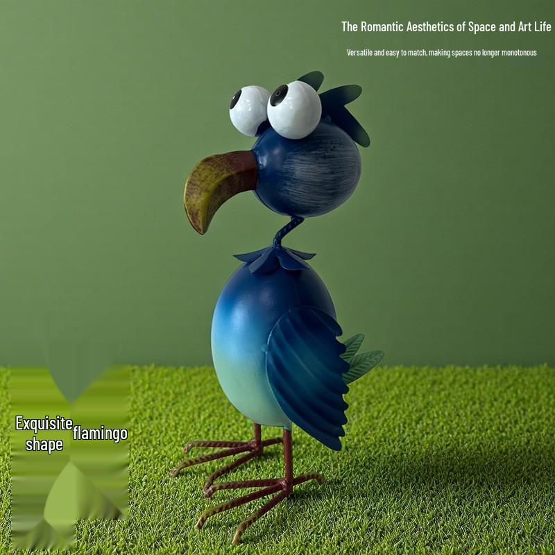 3D-фламинго из кованого железа для украшения двора - Декор для патио и гостиной