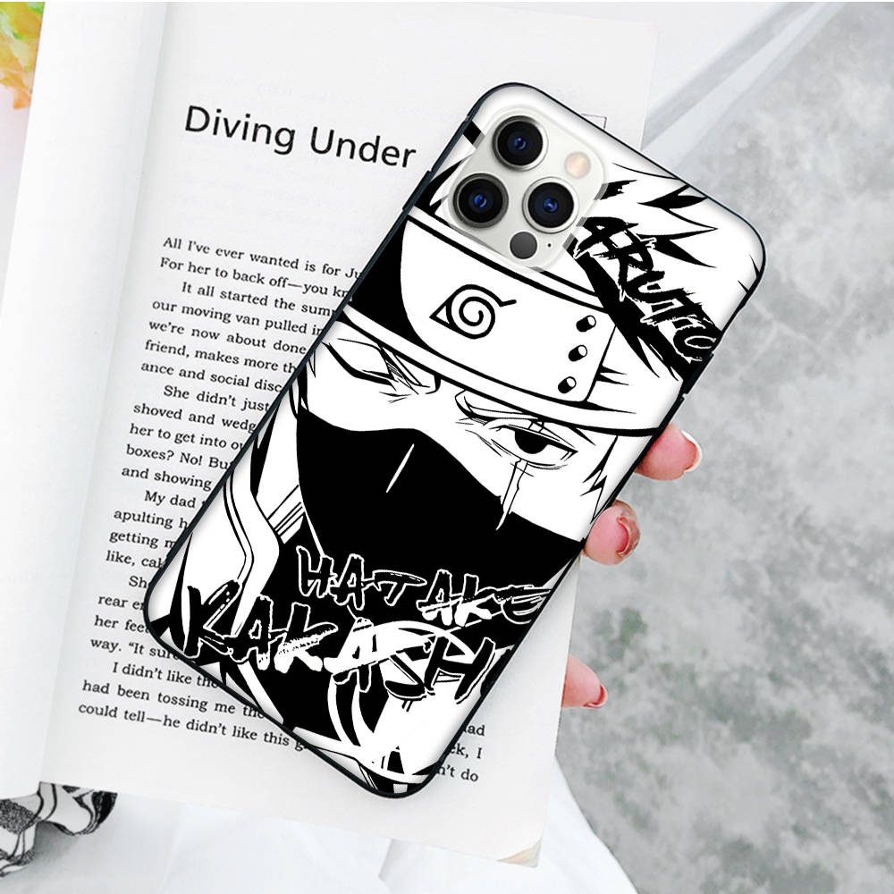 JW78 Naruto Comic Black Soft Case for Samsung Note 20 Lite S24 Ultra S23 A03 A05 A06 A11 A71 A15 A16 A13 A24 A25 A33 A52 A53 A50 M55 M35 Plus