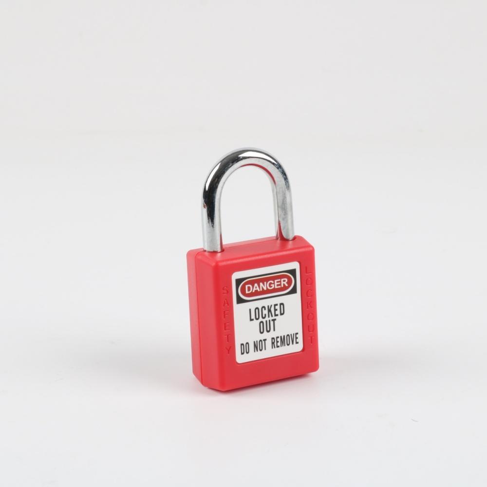25mm Color Safety Lockout Padlock with Key Unlock Durable Nylon Body and Steel Shackle for Easy Installation Energy Isolation
