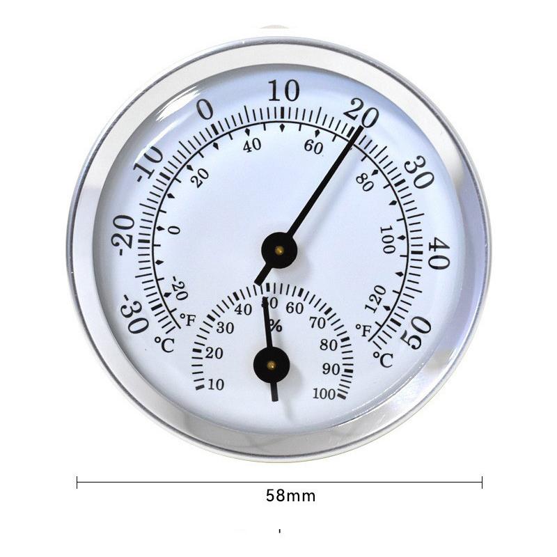 Home Indoor Thermometer Mini Electronic Hygrometer Pointer Type Thermometer and Hygrometer Golden Thermometer and Hygrometer