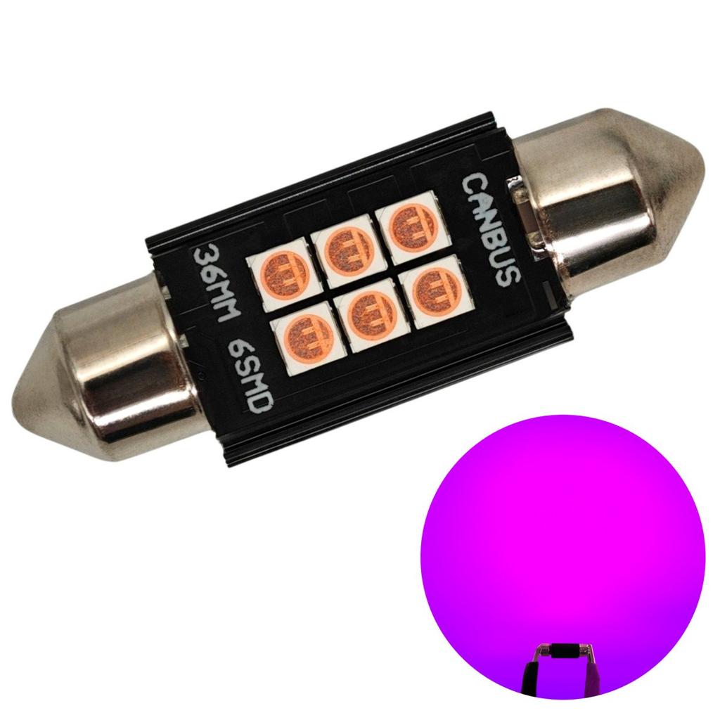C5W żarówka LED SV8.5 12-24V CANBUS 36mm - Różowy Off-Road