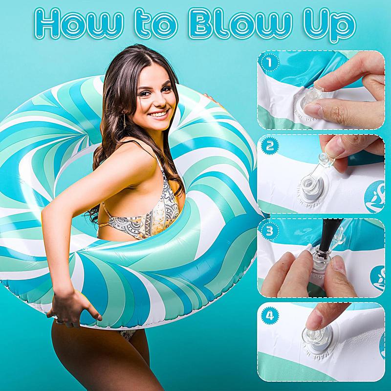 Утолщенный плавательный круг для детей, пляжные водные виды спорта, плавательный круг, кольцо с дизайном водных волн для взрослых, спасательный круг для бассейна