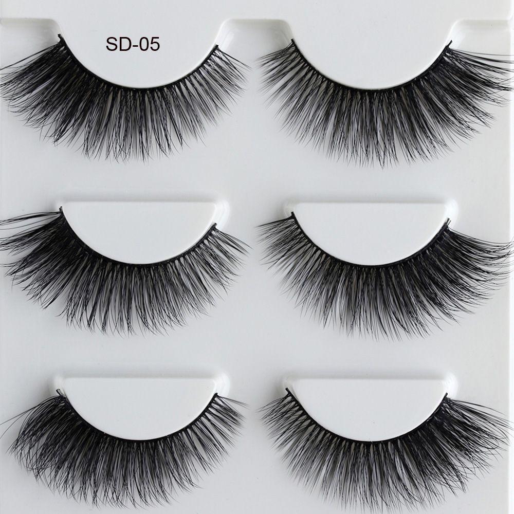 Модные толстые крестообразные грязные инструменты для наращивания ручной работы 3D шелковое волокно накладные ресницы натуральный макияж