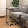 Side Table On Wheels, Black, 40x30x63.5 Cm