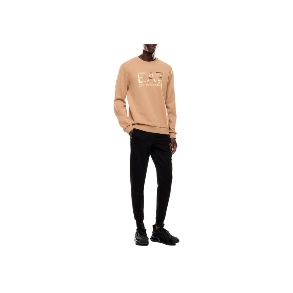 Emporio Armani EA7 FW25 Серия с логотипом Эластичный хлопковый свитшот с длинным рукавом и круглым вырезом Мужской свитшот 7M001191-AF17787-U6171
