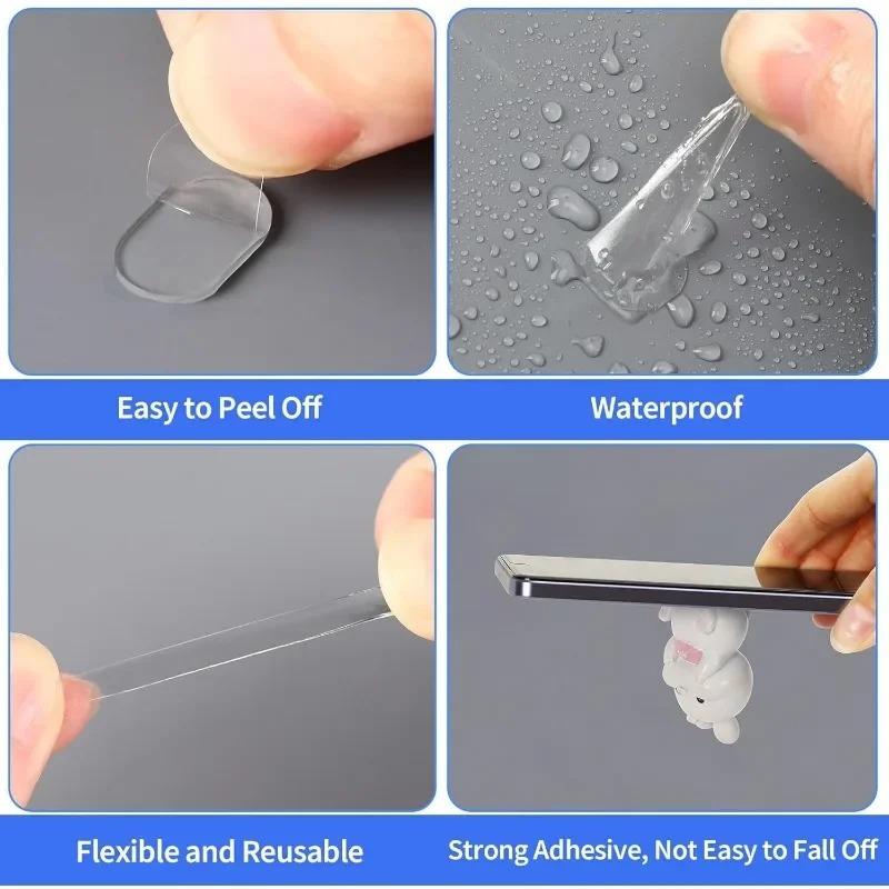 Clear Gel Glue Pads,Double‑sided Removable Adhesive Dots No Trace Sticky Patch for Wall Hanging Poster Doll Crafts Home DIY Decoration Use