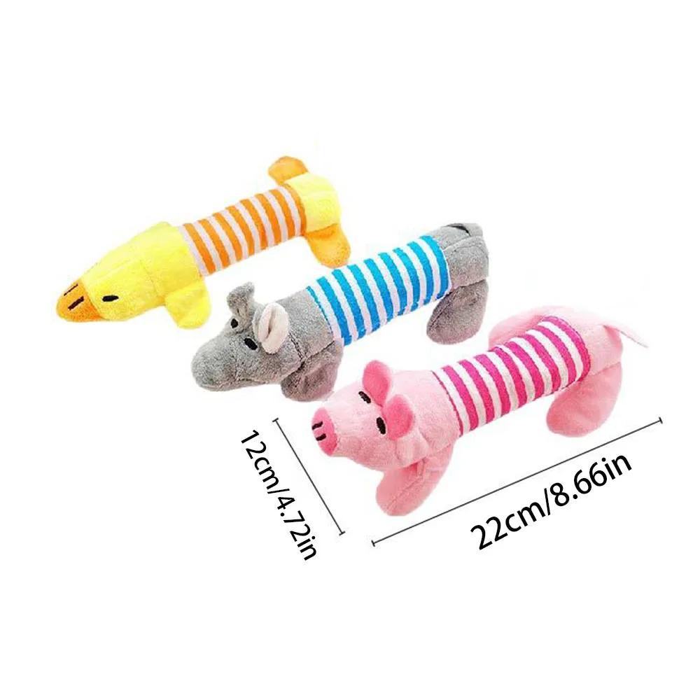 Molar Plush Dog Toy Cute Elephant Duck Pig Squeaky Chew Toy Funny Durable Pet Supplies for All Puppies