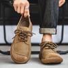 Мужская повседневная обувь Удобная Ретро Мужская кожаная повседневная обувь Мужская модная ретро обувь на плоской подошве для мужчин