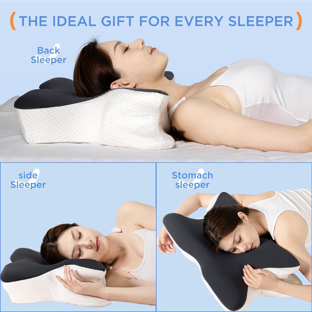 1 шт. подушка из пены с эффектом памяти, ортопедическая в форме бабочки, защита шеи, мягкие подушки для здоровья, медленно восстанавливающиеся подушки для шеи для взрослых