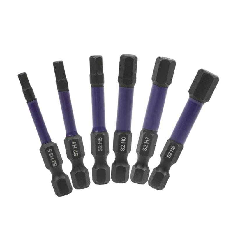 Магнитный шестигранный ключ, набор сверл, набор бит 1/4 H 1,5-H, 8 внутренних шестигранников, отвертка с хвостовиком, инструмент для ручного ремонта