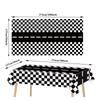 Racing Car Theme Disposable Tablecloth Red Black White Checkered Pattern Boys Kids Birthday Party Decoration Supplies Gifts