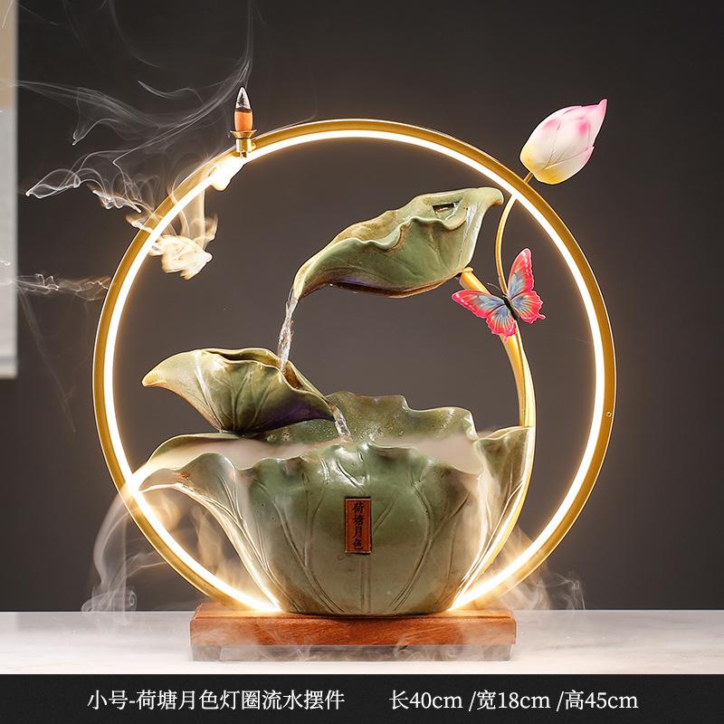 Новый китайский стиль удача циркулирующая вода гостиная офис настольное украшение распыленный подарок украшение для дома