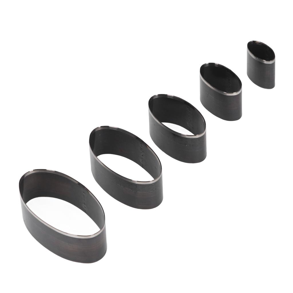 5PCS Set Leather Cutting Die Oval Shape 20-70mm Long Shaft Hollow Punching Tool for Handcraft