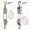 270 Degrees Rotatable Rope Pulley Block Zinc Alloy Hook Handheld Crane Heavy Duty Polyethylene Rope Pulley