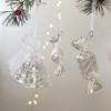 1Pcs Christmas Pendants Decoration Glitter Xmas Tree Snowflake Elk Candy Hanging Ornaments For Home New Year 2023 Navidad Gifts