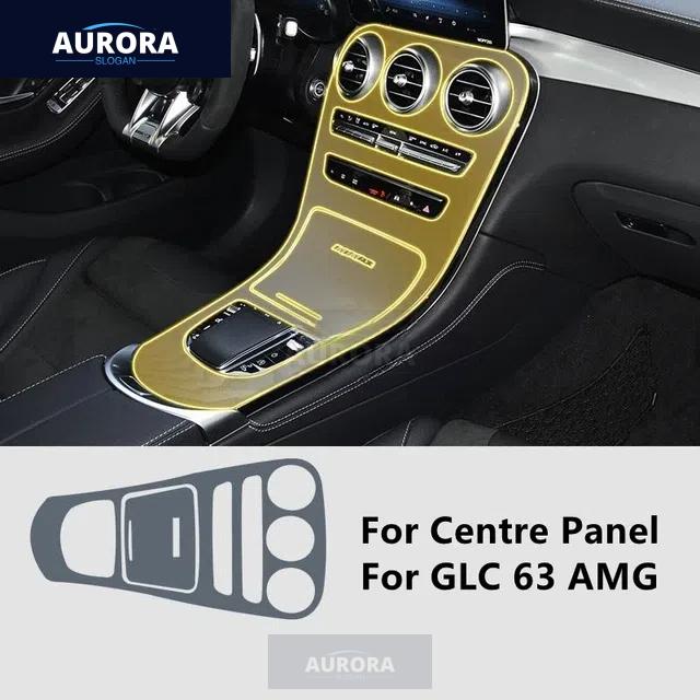 For MERCEDES GLC AMG 20-22 X253 C253 Car Interior Center Console Transparent TPU Protective Film Anti-scratch Repair Film Refit