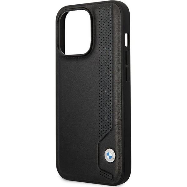 Etui do iPhone 14 Pro Max BMW Hardcase Skórzane Czarne