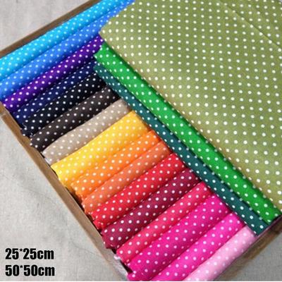 20 различных цветов в горошек, серия хлопчатобумажных тканей, сделай сам, ручная строчка, тканевый материал