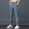 Мужские летние легкие прямые брюки Ice Silk Elastic - дышащие, быстросохнущие, свободного кроя, модные и универсальные длинные брюки