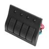 Панель переключателей Rocker 12V 24V 4 Gang LED Пластик IP68 Водонепроницаемый Защита от перегрузки 2x10A 2x15A для