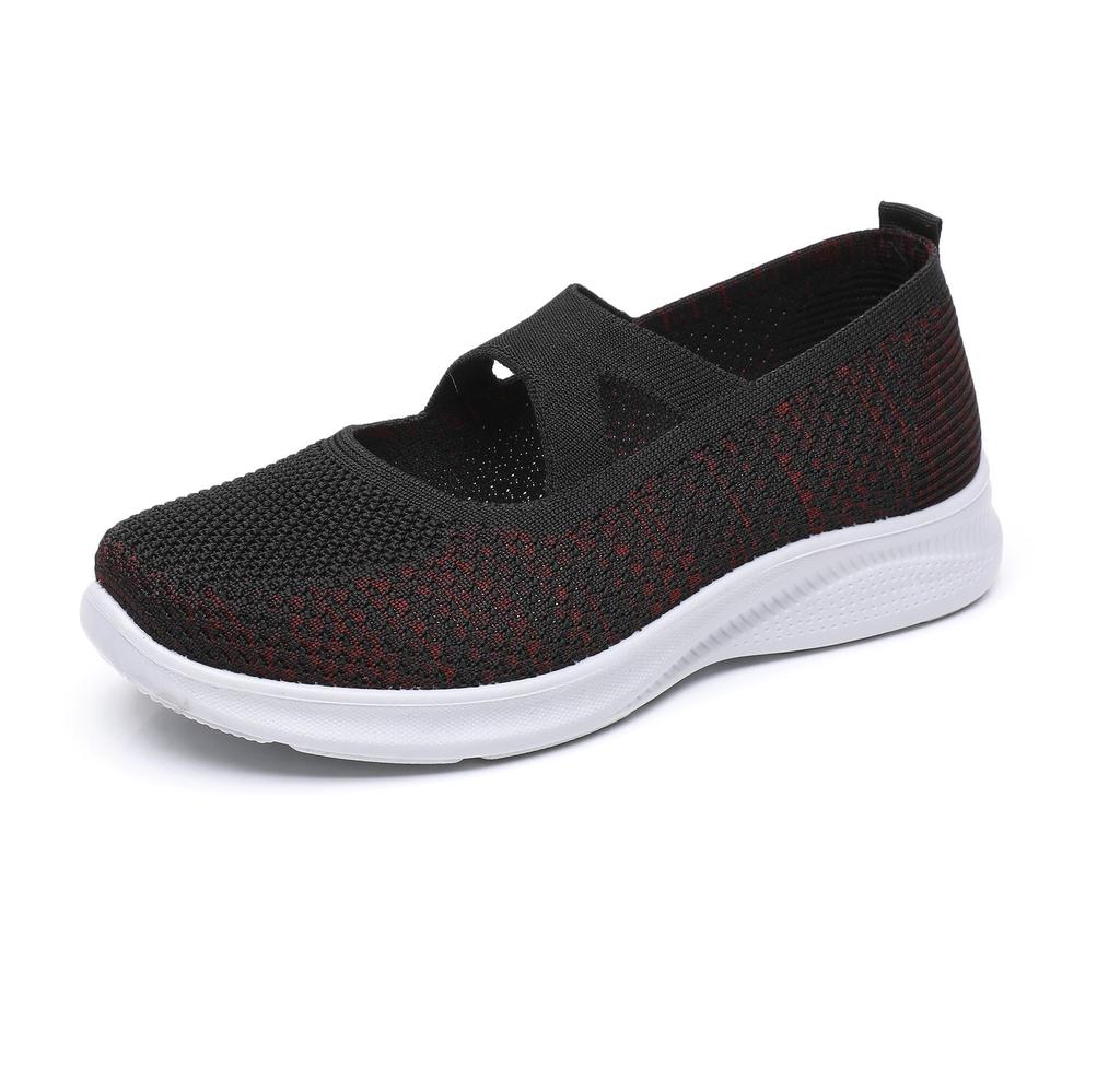 Женская спортивная обувь большого размера с дышащими нескользящими вставками и полиуретановой подошвой