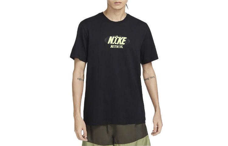 Nike T Shirts Men's Black Crew Neck Moderate Straight Fit FV3766-010