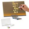 LED Note Board with Colors Light Up Acrylic Message Board Transparent Faux Crystal Clear Writing Surface Adjustable Stand