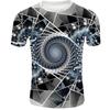 Creative 3D Digital Printed T-shirt for Men's Short Sleeves Tops