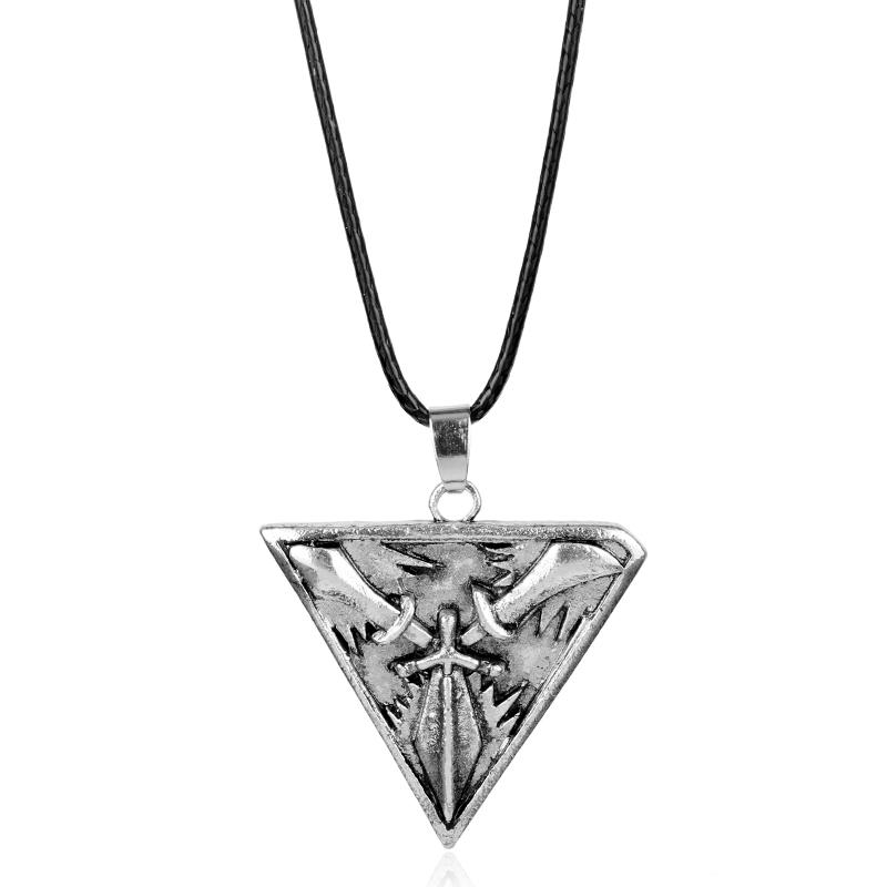 Game League Of Legend Weapon Necklace Hero League Rank Ahri Riven Yasuo Cosplay Necklace Men Chain Jewelry For Fans