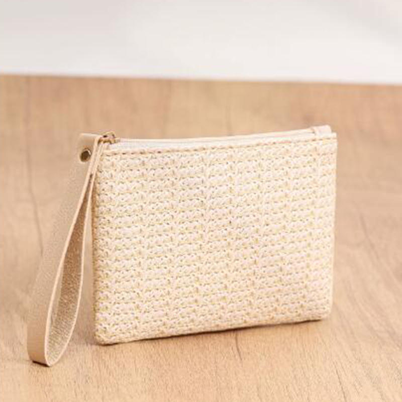 Женская летняя соломенная сумка с вертикальной полоской, новая мини-сумочка, кошелек, сумка для карт, женские клатчи и браслеты