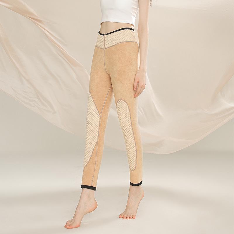 Унисекс-штаны из шерсти и шелка с бархатной подкладкой на коленях — высокая талия, плотные и удобные для пар среднего и пожилого возраста