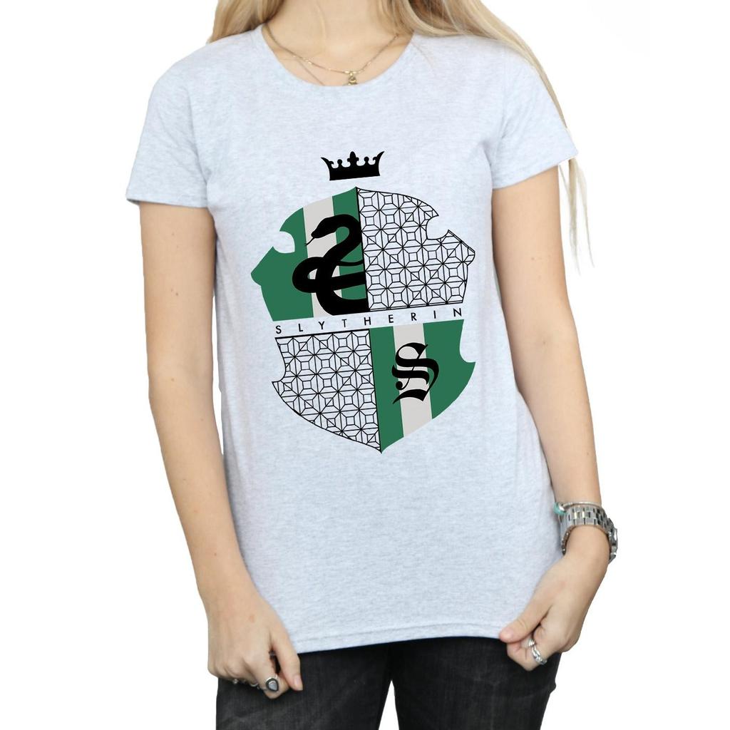 Harry Potter Womens/Ladies Slytherin Shield Cotton T-Shirt
