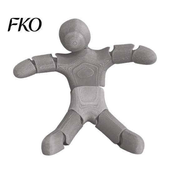 Portable Fidget Figure 3D Printed Articulated Figure, Movable Joints Figurine, Compact Decompression Toy Small Robot Desk for Kids Adults, Stress